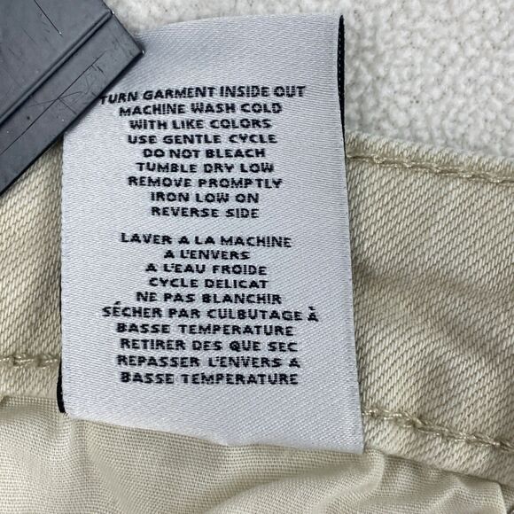 OAT New York High Rise Wide Leg Crop Pants Womens 4 Raw Hem 27W Oatmilk Spring - Picture 7 of 16